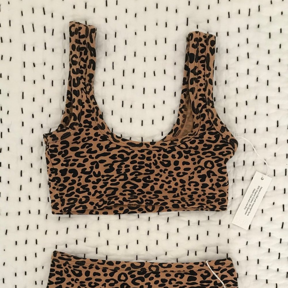 ARQ Leopard Wide Strap Bra NWT